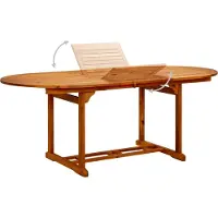 Syfax Gartentisch (150-200)x100x75 cm Massivholz Akazie