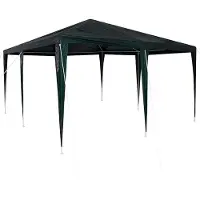 Syfax Party-Zelt Grün 400 x 400 x 266 cm Polyethylen und Stahl