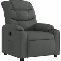 Syfax Relaxsessel Dunkelgrau Stoff, manuell verstellbar, dick gepolstert, mit Becherhalter & Seitentasche, 75,5x93x99,5 cm