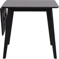Actona Esstisch GROUP "Roxby", schwarz, B:120cm H:76cm T:80cm, Tische, Esstisch, Küchentisch, Tischplatte in MDF und Eiche Furnier, mit 1 Klappe