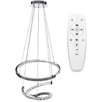 Toolight Pendellampe App773-2Cp Kristall Ring Led 2-Lichtquelle 90W 50X50X50-110Cm Einstellbar