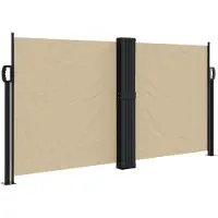 Syfax Seitenmarkise Ausziehbar Beige 120x1000 cm