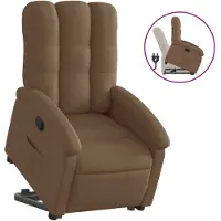 Syfax Relaxsessel mit Aufstehhilfe Braun Stoff