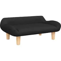 Syfax Hundebett Schwarz 70x40x24 cm Stoff