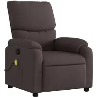 Syfax Massagesessel Dunkelbraun Stoff