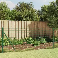 Syfax Maschendrahtzaun mit Bodenflansch Grün 1,1x25 m
