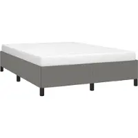 Syfax Bettgestell ohne Matratze Dunkelgrau 140x190 cm Stoff