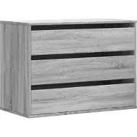 Syfax Kommode Grau Sonoma 80x41x58 cm Holzwerkstoff
