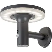 Rabalux 77017 Solarleuchte Alaska, H16, 10W, 4000K, 250lm, Rostfreier Stahl, anthrazit-weiß, rund, neutralweiß