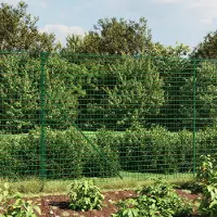 Syfax Maschendrahtzaun mit Bodenflansch Grün 1,4x25 m