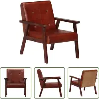 The Living Store Sessel Braun Echtleder