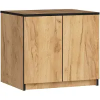 Akord Schrankaufsatz für Kleiderschrank S60 Eiche Craft 60 cm B60 x H55 x T51 cm