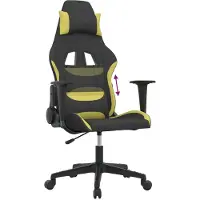 Syfax Gaming-Stuhl Schwarz und Hellgrün Stoff