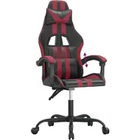Syfax Gaming-Stuhl Schwarz und Weinrot Kunstleder