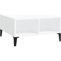 Syfax Couchtisch Weiß 60x60x30 cm Holzwerkstoff