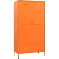 Syfax Kleiderschrank Orange 90x50x180 cm Stahl