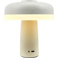 Dyberg Larsen LED-Akku-Tischlampe Porter, weiß, Höhe 16 cm