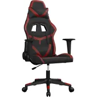 Syfax Gaming-Stuhl Schwarz und Weinrot Kunstleder