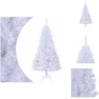 vidaXL Künstlicher Weihnachtsbaum mit Dicken Zweigen Weiß 120 cm PVC - Weihnachtsbäume