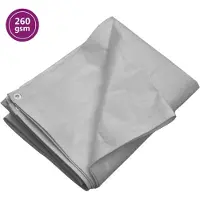 Syfax Abdeckplane 260 g/m² 3x3 m Grau HDPE