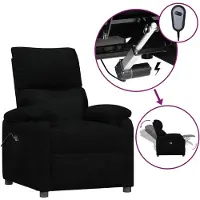 Syfax Relaxsessel Elektrisch Schwarz Stoff