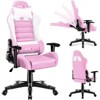 Huzaro Kinder Schreibtischstuhl Ranger 6.0 Gaming Stuhl Racing Sessel Bürostuhl Drehstuhl Gamer bis 130 kg Rosa