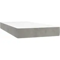 Syfax Taschenfederkernmatratze Mittel Hellgrau 80x220x20 cm Samt