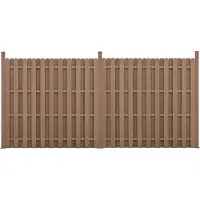Neu.holz WPC Gartenzaun Sichtschutz Windschutz Lamellenzaun Zaun 376x185cm Braun [.holz]