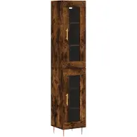 Syfax Highboard Räuchereiche 34,5x34x180 cm Holzwerkstoff