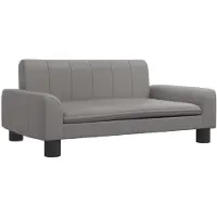 Syfax Hundebett Grau 70x45x30 cm Kunstleder