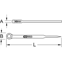 Ks Tools 963.817, Beryllium-Kupfer, 19 mm, 350 mm, 30 mm, 510 g