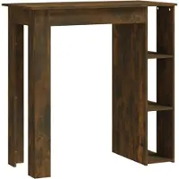 Syfax Bartisch mit Regal Räuchereiche 102x50x103,5 cm Holzwerkstoff