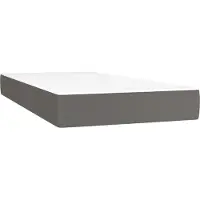 Syfax Taschenfederkernmatratze Mittel Grau 90x200x20 cm Kunstleder