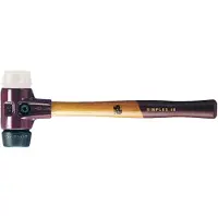 HALDER SIMPLEX Schonhammer Ø 30 mm Gummi / Nylon mit Tempergussgehäuse