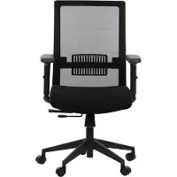 Stema Drehbarer ergonomischer Bürostuhl RIVERTON M/L, verstellbare Armlehnen, Netzrückenlehne, verschiebbarer Sitz (vorne-hinten), Schwarz