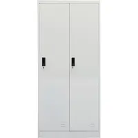 Syfax Kleiderschrank Hellgrau 80x50x180 cm Stahl