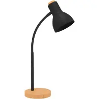 Eglo Tischleuchte "VERADAL", braun (schwarz, holz), Ø 12,5cm H: 49cm, 1 Stk., Leuchten, Tischleuchte, Tischlampe, 1X40W exkl., Tischleuchte