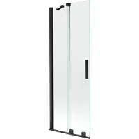 Mexen Velar 2-flügelige verschiebbare Duschwand 75 x 150 cm, transparent, schwarz - 896-075-000-01-70