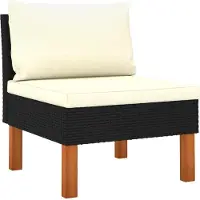 Sonstiges Mittelsofa Poly Rattan und Eukalyptus Massivholz