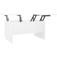 Syfax Couchtisch Weiß 80x50x42,5 cm Holzwerkstoff