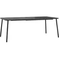Syfax Gartentisch Anthrazit 200x100x71 cm Stahl