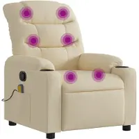 Sonstiges dkd-home-decor Massagesessel Stoff Creme 75,5 x 93 x 99,5 cm