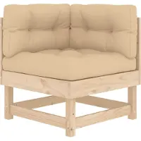 Syfax Ecksofa mit Kissen Massivholz Kiefer