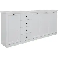 Ebuy24 Brax Sideboard 4 Türen und 4 Schubladen, weiss.