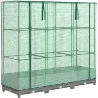 Syfax Hochbeet mit Gewächshaus-Aufsatz Rattan-Optik 120x40x123 cm