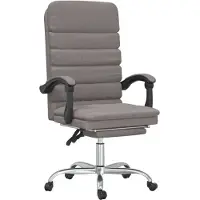 Syfax Bürostuhl mit Massagefunktion Taupe Stoff