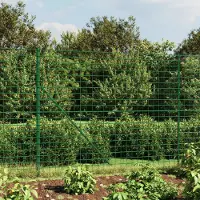 Syfax Maschendrahtzaun mit Bodenhülsen Grün 1,6x25 m