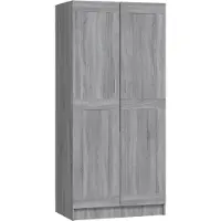 Syfax Kleiderschrank Grau Sonoma 82,5x51,5x180 cm Holzwerkstoff