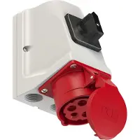 Pce 75915-6 CEE-Wandsteckdose mit Schalter 16A 5p 6h IP44 759156