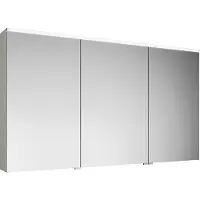 Burgbad Eqio Spiegelschrank mit LED-Aufsatzleuchte, 3-türig, mittlerer Türanschlag links, 1400x800x170mm, SPGS140RF2009, Korpus: Weiß Hochglanz